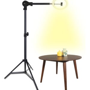 RING LIGHT TRIPÉ RECLINÁVEL LED BRANCO FRIO E QUENTE